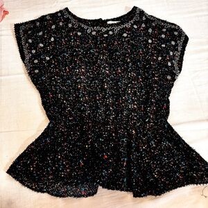 Isani Anthropologie Top with Beadwork‎